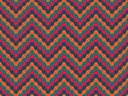 Vector modern seamless colorful geometry pattern zigzag line, color red abstract geometric background, wallpaper print, retro texture, hipster fashion designのイラスト素材