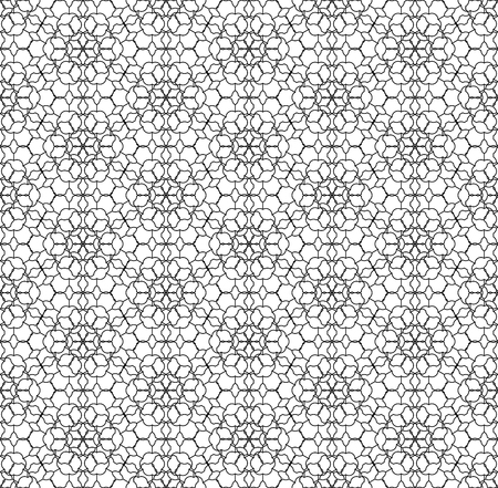 Vector modern seamless  sacred geometry pattern web, black and white abstract geometric background, trendy print, monochrome retro texture, hipster fashion designのイラスト素材