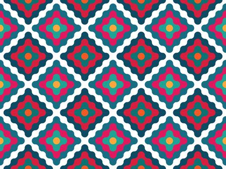 Vector modern seamless colorful geometry pattern diamonds, color abstract geometric background, wallpaper print, retro texture, hipster fashion designのイラスト素材