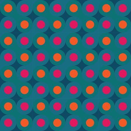 Vector modern seamless colorful geometry pattern, color blue abstract geometric background, trendy multicolored print, retro texture, hipster fashion designのイラスト素材