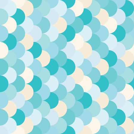 Vector modern seamless colorful geometry pattern overlapping circles, color blue abstract geometric background, trendy multicolored print, retro texture, hipster fashion designのイラスト素材