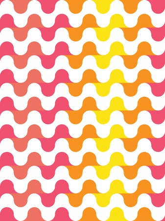Vector modern seamless colorful geometry pattern, waved lines, color warm abstract geometric background, trendy multicolored print, retro texture, hipster fashion designのイラスト素材