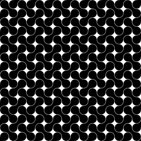 Vector modern seamless geometry pattern cells, black and white abstract geometric background, wallpaper print, monochrome retro texture, hipster fashion designのイラスト素材