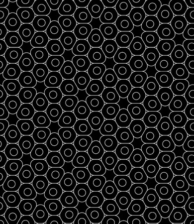 Vector modern seamless geometry pattern cells, black and white abstract geometric background, trendy print, monochrome retro texture, hipster fashion designのイラスト素材