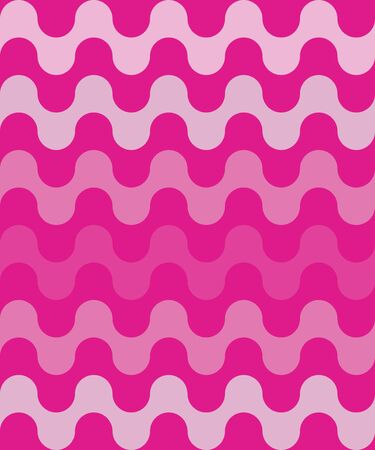 Vector modern seamless colorful geometry pattern, waved lines, color monochrome pink abstract geometric background, trendy multicolored print, retro texture, hipster fashion designのイラスト素材