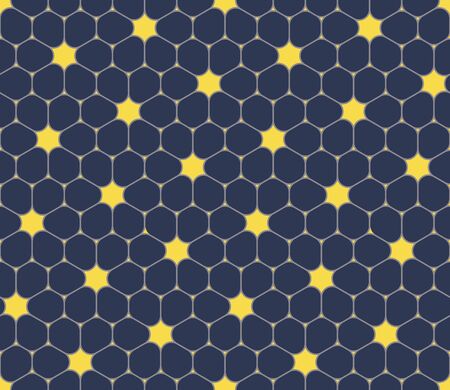 Vector modern seamless colorful geometry pattern, flowers, color blue yellow, abstract geometric...