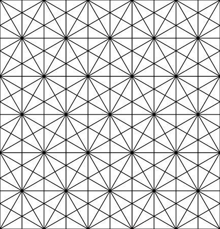Vector modern seamless sacred geometry pattern grid, black and white abstract geometric background, trendy print, monochrome retro texture, hipster fashion designのイラスト素材