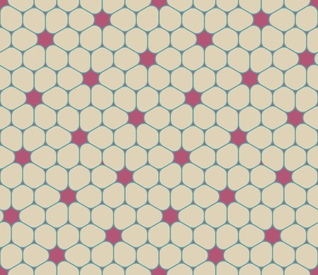 Vector modern seamless colorful geometry pattern, flowers, color beige violet abstract geometric background, trendy multicolored print, retro texture, hipster fashion designのイラスト素材