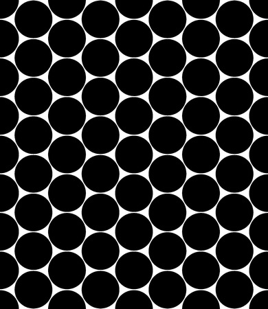 Vector modern seamless geometry pattern circles, black and white abstract geometric background, trendy print, monochrome retro texture, hipster fashion designのイラスト素材