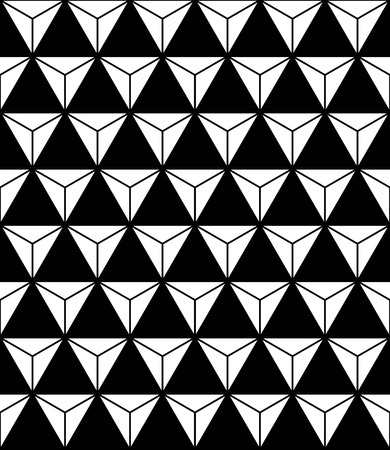 Vector modern seamless sacred geometry pattern, black and white abstract geometric background, trendy print, monochrome retro texture, hipster fashion designのイラスト素材