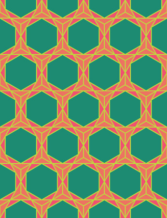 Vector modern seamless colorful geometry pattern triangle polygon, color green pink abstract geometric background, trendy multicolored print, retro texture, hipster fashion designのイラスト素材