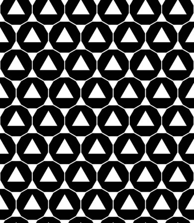 modern seamless geometry pattern triangles, black and white abstract geometric background, trendy print, monochrome retro texture, hipster fashion designのイラスト素材