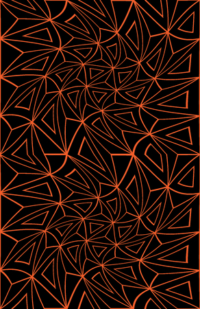 Vector modern seamless colorful geometry halloween pattern, color black orange abstract geometric background, trendy multicolored print, retro texture, hipster fashion designのイラスト素材