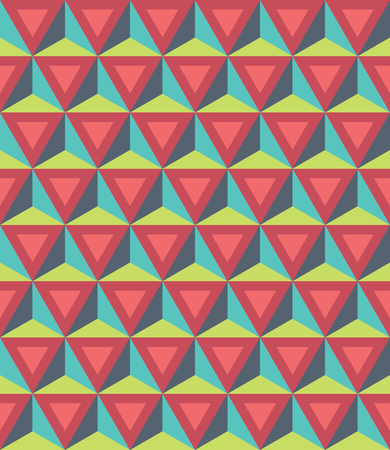 modern seamless colorful geometry pattern, 3D triangles, color abstract geometric backgroundのイラスト素材