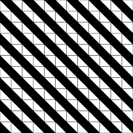 Vector modern seamless geometry pattern lines, black and white abstract geometric background, trendy print, monochrome retro texture, hipster fashion designのイラスト素材