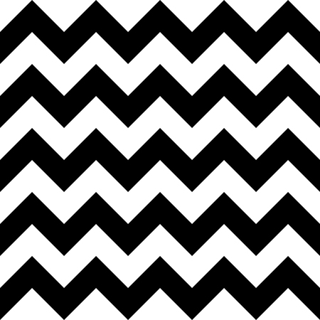Vector modern seamless geometry pattern chevron, black and white abstract geometric background, trendy print, monochrome retro texture, hipster fashion designのイラスト素材
