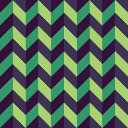 Vector modern seamless colorful geometry chevron lines pattern, color blue green abstract geometric background, trendy multicolored print, retro texture, hipster fashion designのイラスト素材