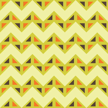 Vector modern seamless colorful geometry chevron lines pattern, color white green abstract geometric background, trendy multicolored print, retro texture, hipster fashion designのイラスト素材