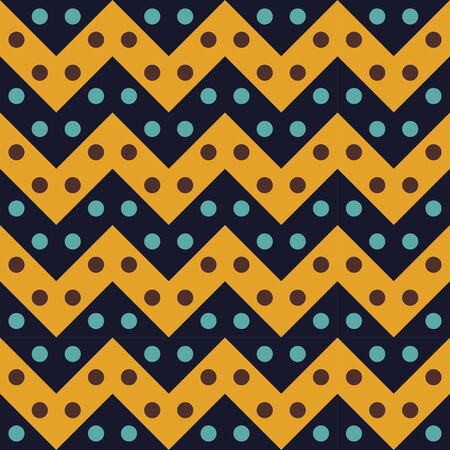 Vector modern seamless colorful geometry chevron lines pattern, color blue yellow, abstract...