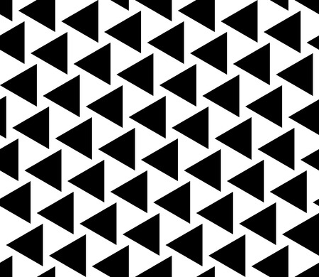 Vector modern seamless geometry pattern triangles, black and white abstract geometric background, trendy print, monochrome retro texture, hipster fashion designのイラスト素材