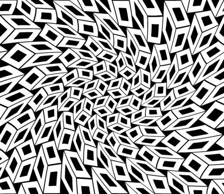 modern seamless geometry pattern triply, black and white abstract geometric background, trendy print, monochrome retro texture, hipster fashion designのイラスト素材
