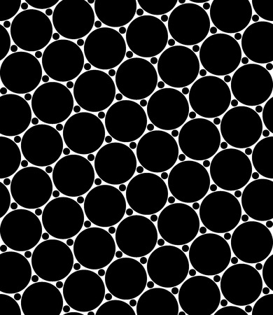 modern seamless geometry pattern circles, black and white abstract geometric background, trendy print, monochrome retro texture, hipster fashion designのイラスト素材