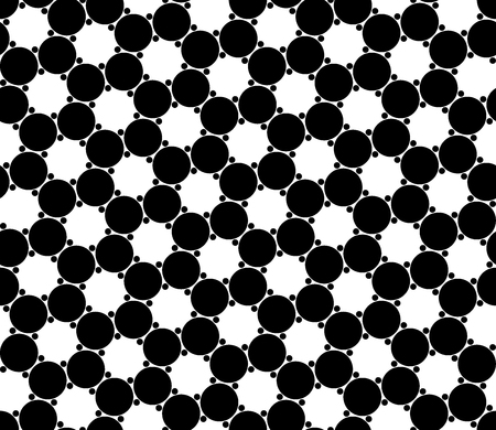 modern seamless geometry pattern circles, black and white abstract geometric background, trendy print, monochrome retro texture, hipster fashion designのイラスト素材