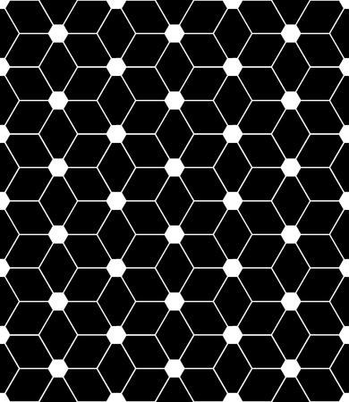 Vector modern seamless sacred geometry pattern flower of life, black and white abstract geometric background, pillow print, monochrome retro texture, hipster fashion designのイラスト素材