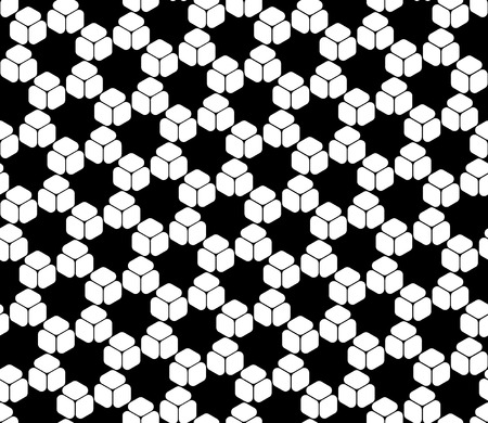 Vector modern seamless sacred geometry pattern grid, black and white abstract geometric background, trendy print, monochrome retro texture, hipster fashion designのイラスト素材