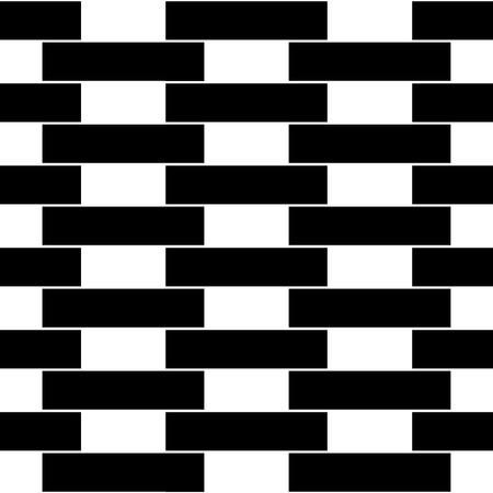 Vector modern seamless geometry pattern brick wall, black and white abstract geometric background, pillow print, monochrome retro texture, hipster fashion designのイラスト素材