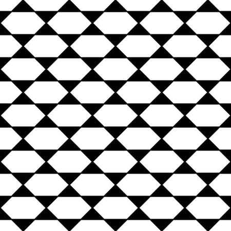 Vector modern seamless geometry pattern, black and white abstract geometric background, pillow print, monochrome retro texture, hipster fashion designのイラスト素材