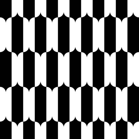 Vector modern seamless geometry pattern, black and white abstract geometric background, pillow print, monochrome retro texture, hipster fashion designのイラスト素材