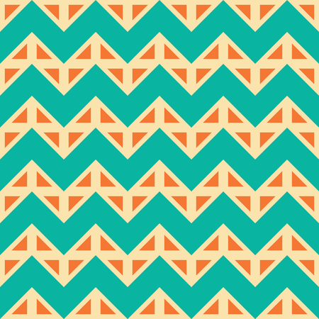 Vector modern seamless colorful geometry chevron lines pattern, color  abstract geometric background, trendy multicolored print, retro texture, hipster fashion designのイラスト素材