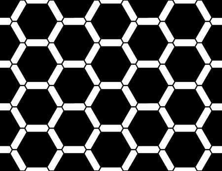 Vector modern seamless  sacred geometry pattern honeycomb, black and white abstract geometric background, pillow print, monochrome retro texture, hipster fashion designのイラスト素材