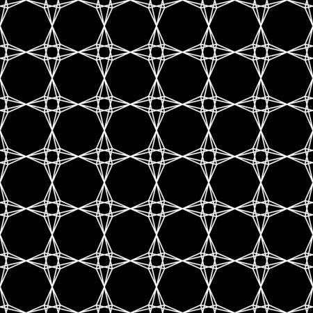 Vector modern seamless geometry pattern sacred, black and white abstract geometric background, pillow print, monochrome retro texture, hipster fashion designのイラスト素材