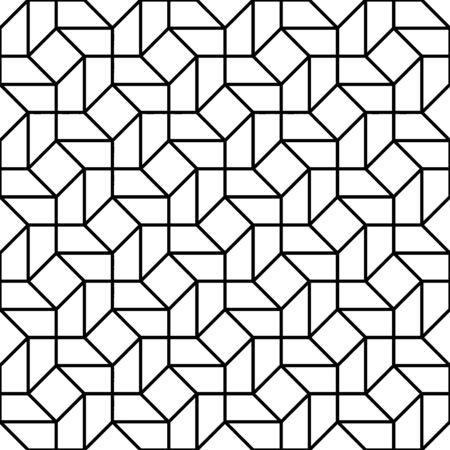 Vector modern seamless geometry pattern trippy, black and white abstract geometric background, pillow print, monochrome retro texture, hipster fashion designのイラスト素材