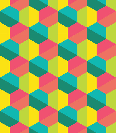 Vector modern seamless colorful geometry pattern, color abstract geometric background, pillow multicolored print, retro texture, hipster fashion designのイラスト素材