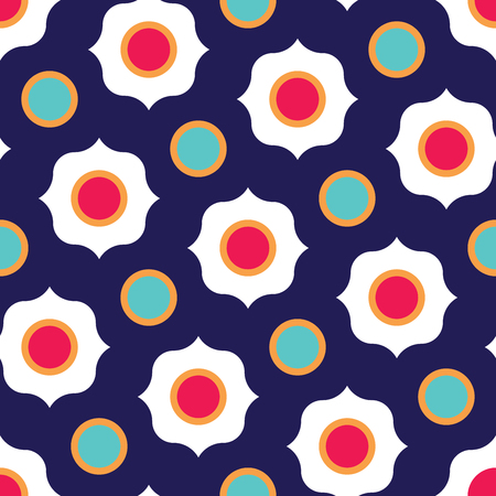 Vector modern seamless colorful geometry circle patternのイラスト素材