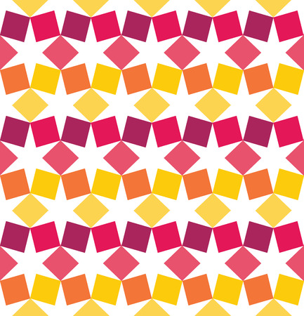 Vector modern seamless colorful geometry square pattern, color abstract geometric background, pillow multicolored print, retro texture, hipster fashion designのイラスト素材