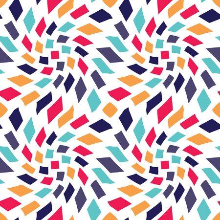 Vector modern seamless colorful geometry pattern trippy, color abstract geometric background, pillow multicolored print, retro texture, hipster fashion designのイラスト素材