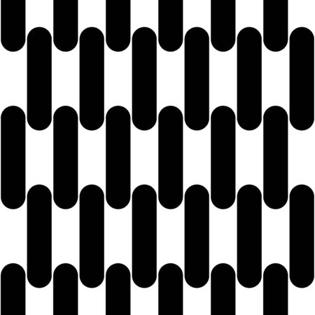 Vector modern seamless geometry pattern , black and white abstract geometric background, pillow print, monochrome retro texture, hipster fashion designのイラスト素材
