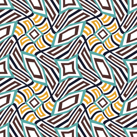 Vector modern seamless colorful geometry pattern trippy, color abstract geometric background, pillow multicolored print, retro texture, hipster fashion designのイラスト素材