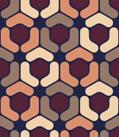Vector modern seamless colorful geometry hexagon pattern, color abstract geometric background, pillow multicolored print, retro texture, hipster fashion designのイラスト素材