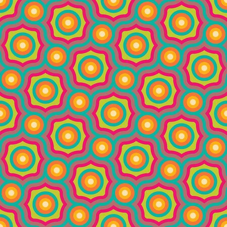 Vector modern seamless colorful geometry pattern, color abstract geometric background, pillow multicolored print, retro texture, hipster fashion designのイラスト素材