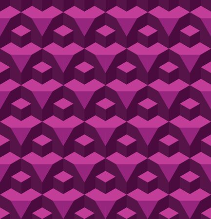 Vector modern seamless colorful geometry cube prism pattern, color abstract geometric background, pillow multicolored print, retro texture, hipster fashion designのイラスト素材
