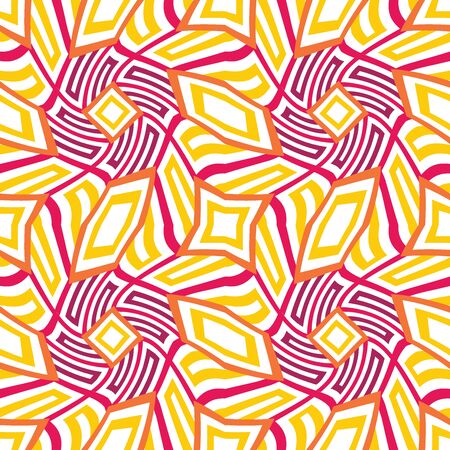Vector modern seamless colorful geometry pattern trippy, color abstract geometric background, pillow multicolored print, retro texture, hipster fashion designのイラスト素材