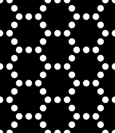 Vector modern seamless geometry pattern circles, black and white abstract geometric background, pillow print, monochrome retro texture, hipster fashion designのイラスト素材