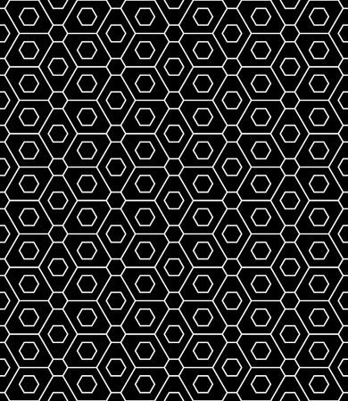 Vector modern seamless sacred geometry pattern, black and white abstract geometric background, pillow print, monochrome retro texture, hipster fashion designのイラスト素材