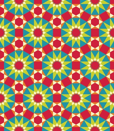 Vector modern seamless colorful geometry pattern, color abstract geometric background, pillow multicolored print, retro texture, hipster fashion designのイラスト素材