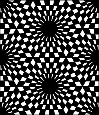 Vector modern seamless  sacred geometry pattern hexagon, black and white abstract geometric background, pillow print, monochrome retro texture, hipster fashion designのイラスト素材